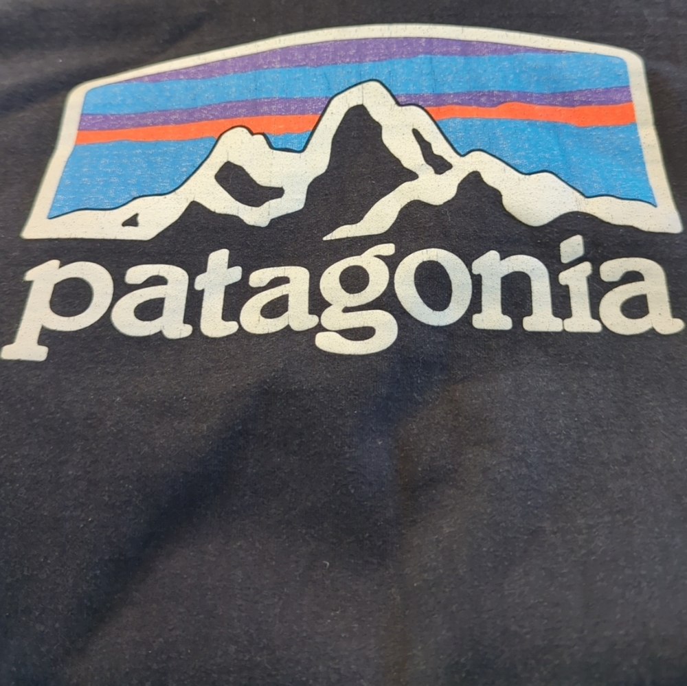 Patagonia Fitz Roy Horizons Uprisal Hooded Sweatshirt Size Small Black 39583 EUC - Picture 7 of 7